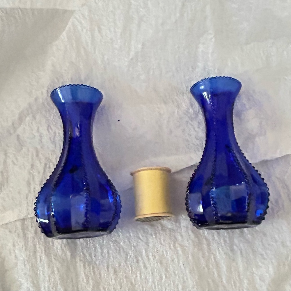 Elegant Indiana Cobalt Blue Glass Vases